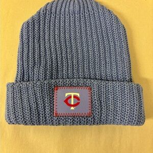 Love Your Melon Twins Cities Blue Knit Beanie